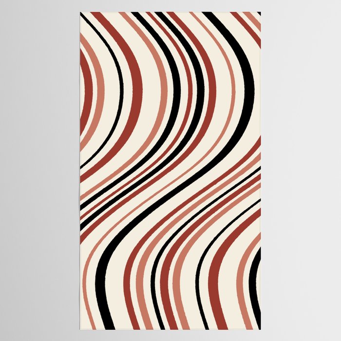 Wavy Stripes XI - Neutral Pink Tablecloth Gallery Image 2