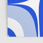 Blue Retro Groove Mid Century Modern Abstract Pattern Poster Gallery Image 3