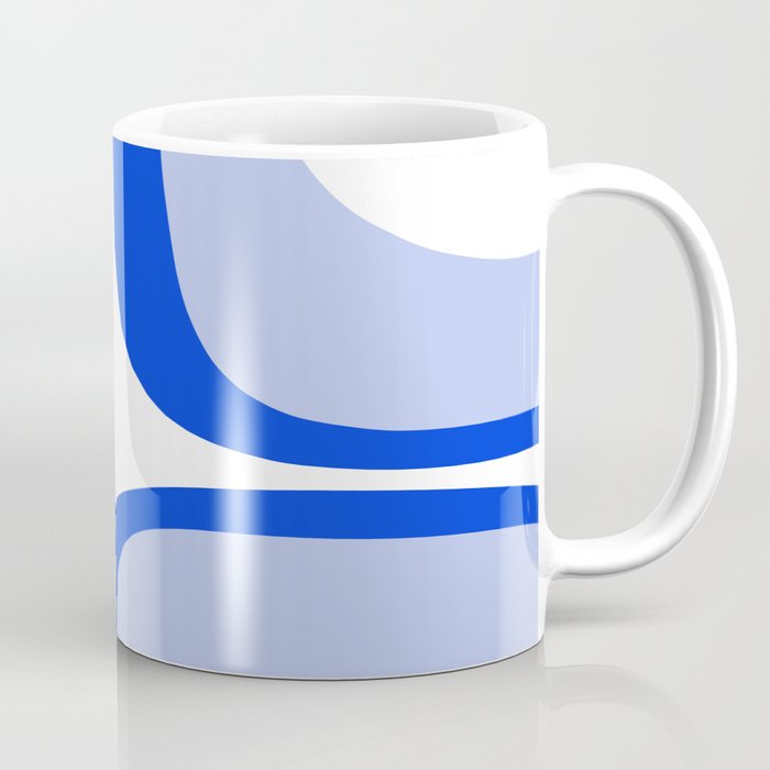 Blue Retro Groove Mid Century Modern Abstract Pattern Coffee Mug Gallery Image 1