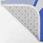 Blue Retro Groove Mid Century Modern Abstract Pattern Bath Mat Gallery Image 2