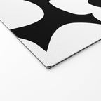 White Retro Flowers Black Background #decor #society6 #buyart Welcome Mat Gallery Image 2