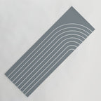 Minimal Arch XLVII Neutral Grey Blue Modern Geometric Lines Yoga Mat Gallery Image 1