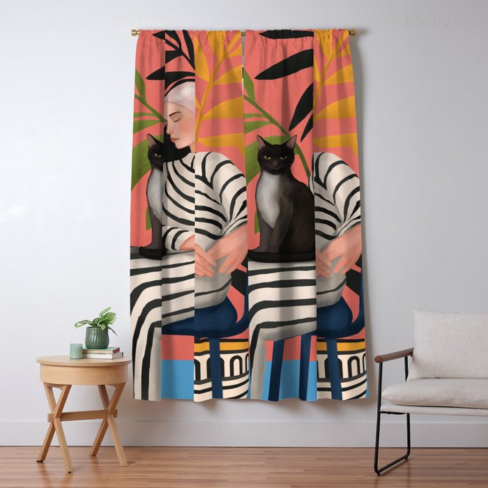 The Cat and the Calm Window Curtain Gallery Image 1