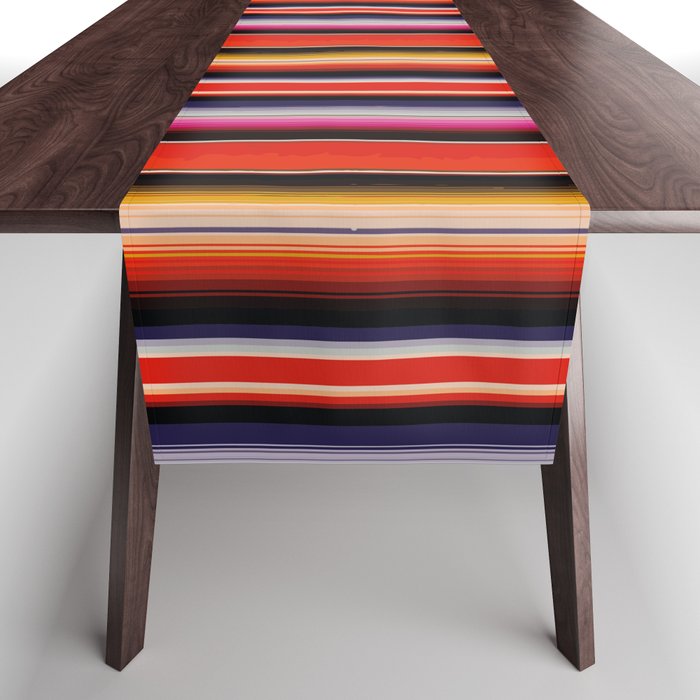 Orange Sarape Saltillo Table Runner Gallery Image 1
