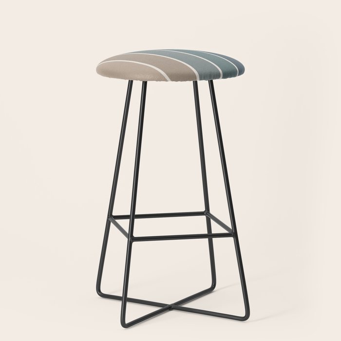 Gradient Arch XXVIII Earthy Blue Mid Century Modern Rainbow Stool Gallery Image 1