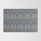 William Morris Brer Rabbit Indigo Blue Vintage Pattern Rug Gallery Image 2