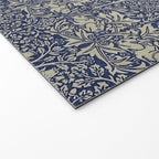 William Morris Brer Rabbit Indigo Blue Vintage Pattern Welcome Mat Gallery Image 2
