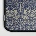 William Morris Brer Rabbit Indigo Blue Vintage Pattern Laptop Sleeve Gallery Image 3
