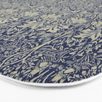 William Morris Brer Rabbit Indigo Blue Vintage Pattern Bath Mat Gallery Image 3