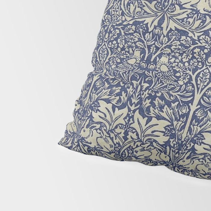 William Morris Brer Rabbit Indigo Blue Vintage Pattern Pillow Sham Gallery Image 4