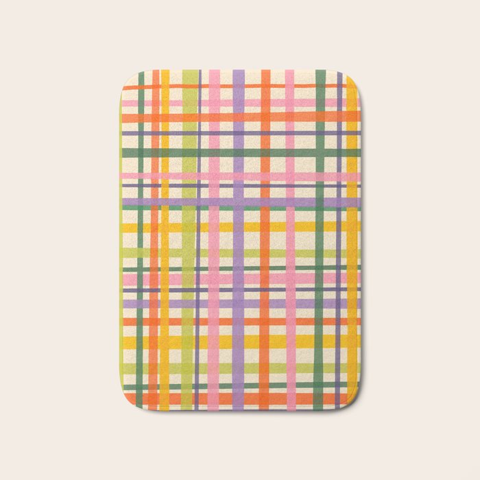 Plaid Bath Mat Gallery Image 1