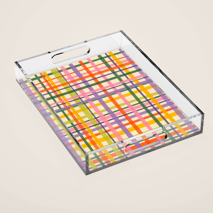 Plaid Acrylic Tray Gallery Image 1
