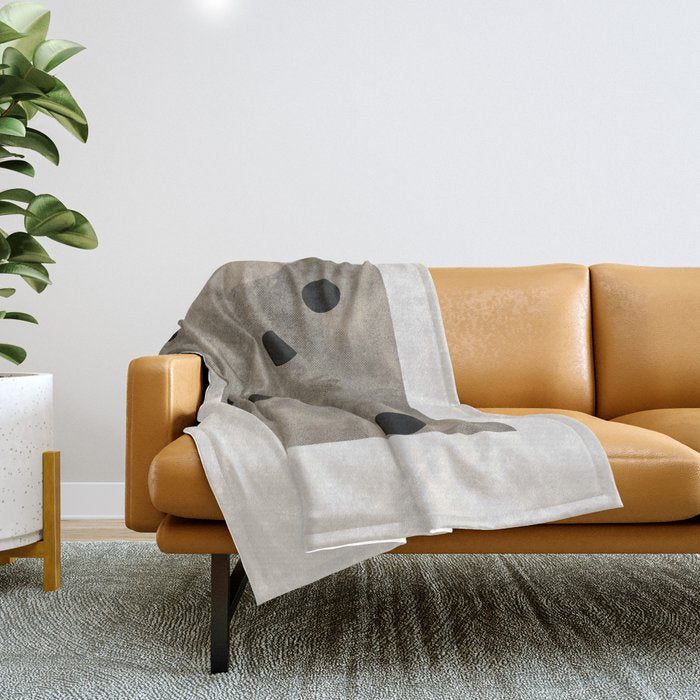 Mid Century Modern Dots Throw Blanket Gallery Image 1