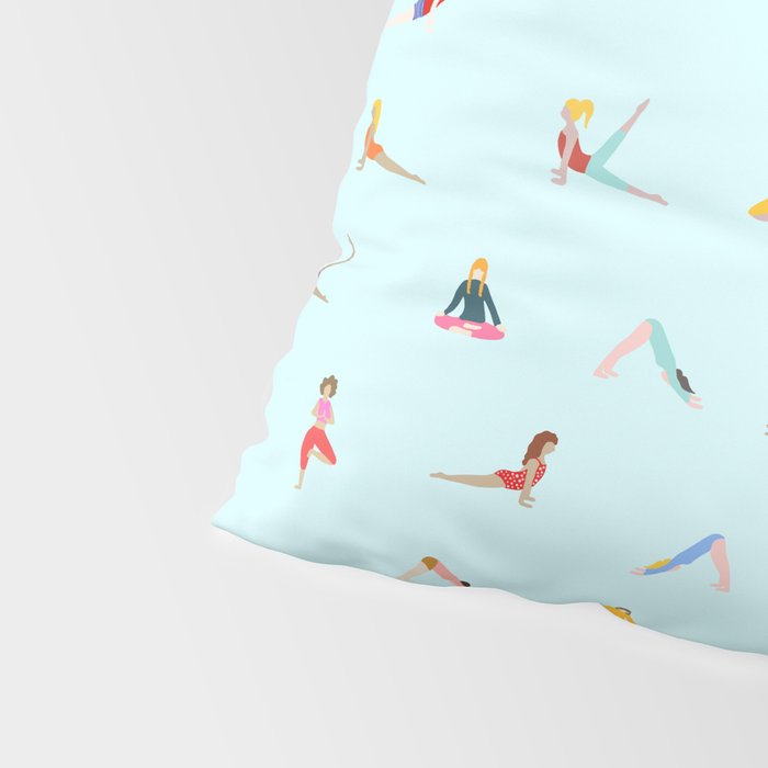 Yoga poses pattern Pillow Sham Gallery Image 4