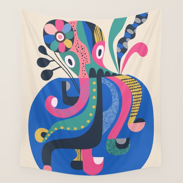 Miss Octopus Wall Tapestry Gallery Image 1