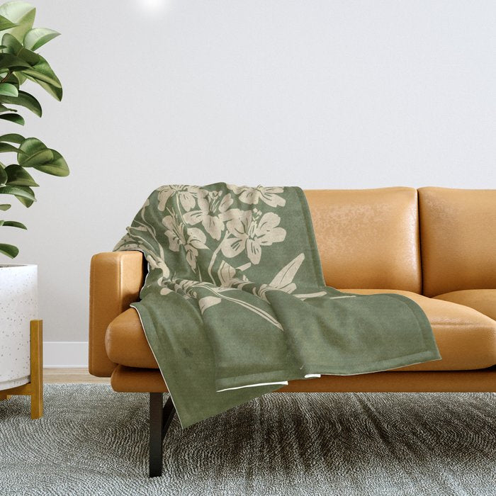 Minimalist Flowers 3 Throw Blanket Gallery Image 1