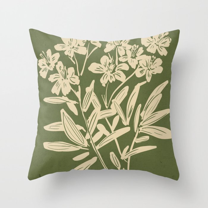 Minimalist Flowers 3 Throw Pillow Gallery Image 6