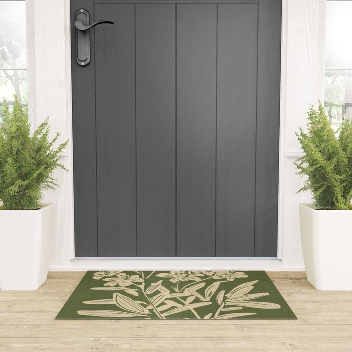 Minimalist Flowers 3 Welcome Mat Gallery Image 3