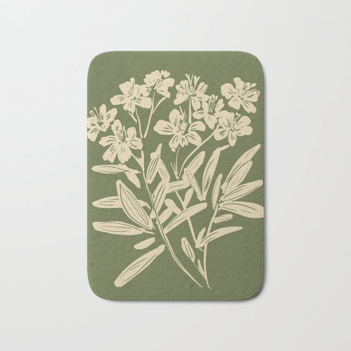Minimalist Flowers 3 Bath Mat Gallery Image 1