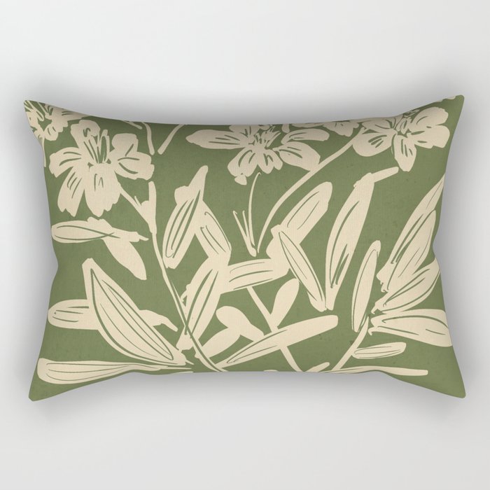 Minimalist Flowers 3 Rectangular Pillow Gallery Image 1