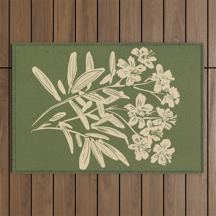 Minimalist Flowers 3 Outdoor Rug Gallery Image 1
