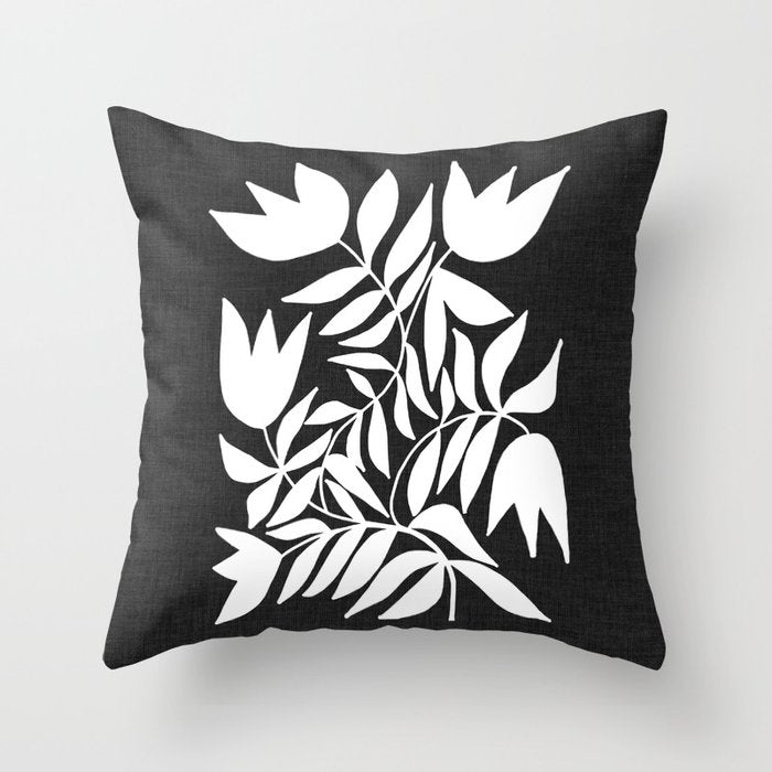 Triple Lip Vining Tulip ii Throw Pillow Gallery Image 6