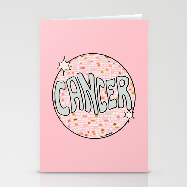 Cancer Disco Ball Stationery Card Gallery Image 1