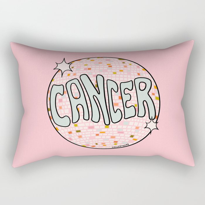 Cancer Disco Ball Rectangular Pillow Gallery Image 1