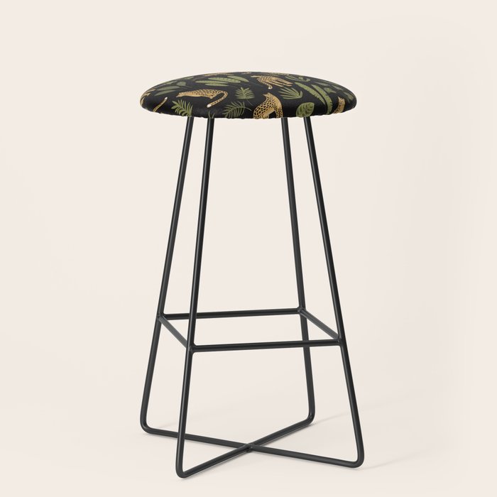 Jungle Night Cheetah Prints Stool Gallery Image 1