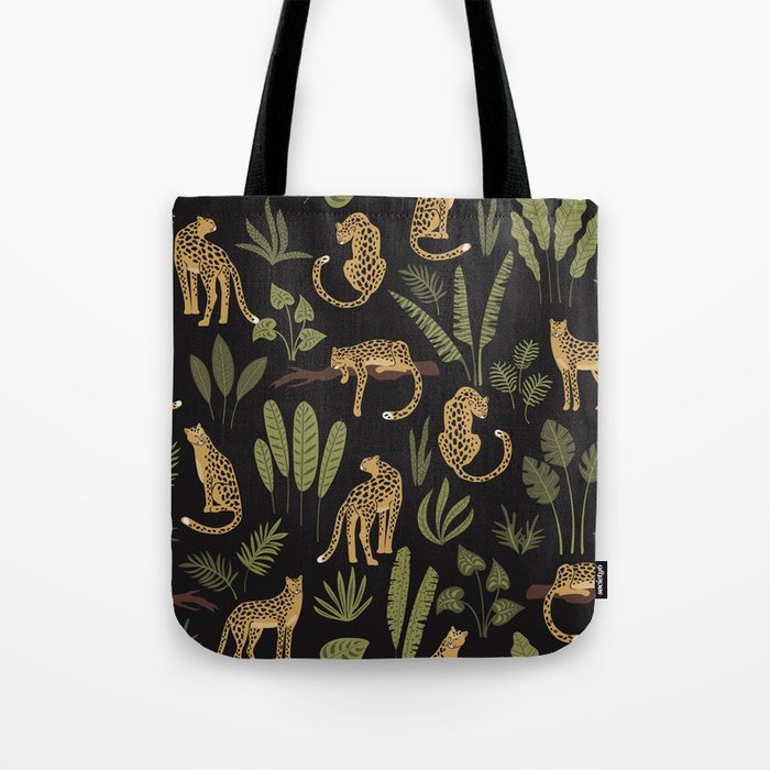 Jungle Night Cheetah Prints Tote Bag Gallery Image 1