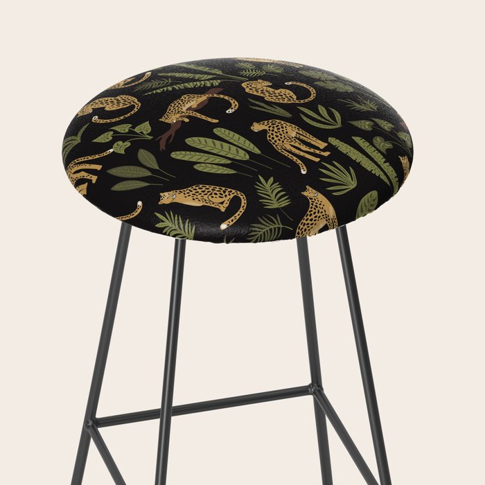 Jungle Night Cheetah Prints Stool Gallery Image 2