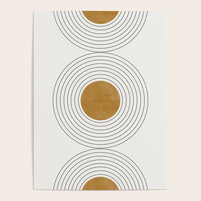 Sunshine Retro Circle Sun Poster Gallery Image 1