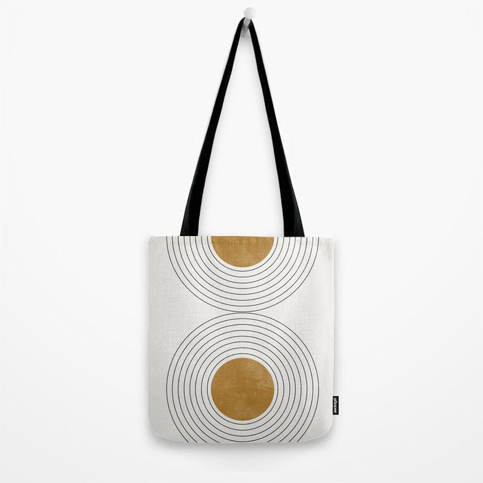 Sunshine Retro Circle Sun Tote Bag Gallery Image 2
