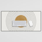 Sunshine Retro Circle Sun Desk Mat Gallery Image 1