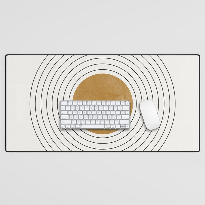 Sunshine Retro Circle Sun Desk Mat Gallery Image 1