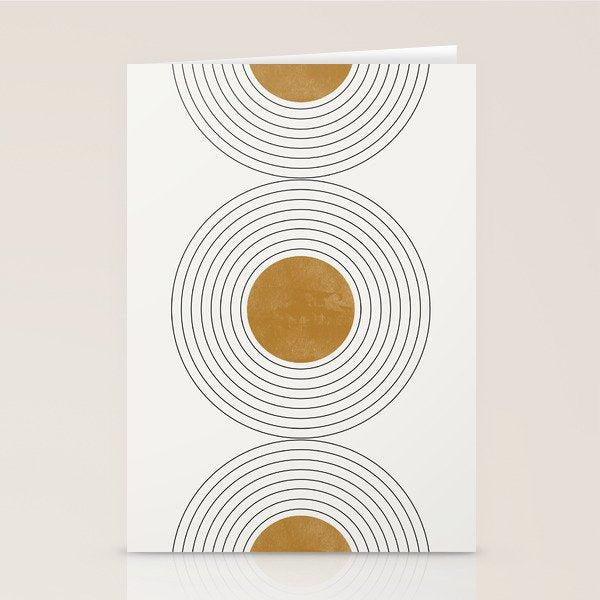 Sunshine Retro Circle Sun Stationery Card Gallery Image 2