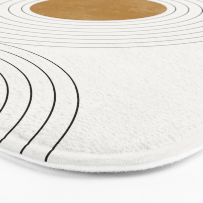 Sunshine Retro Circle Sun Bath Mat Gallery Image 3