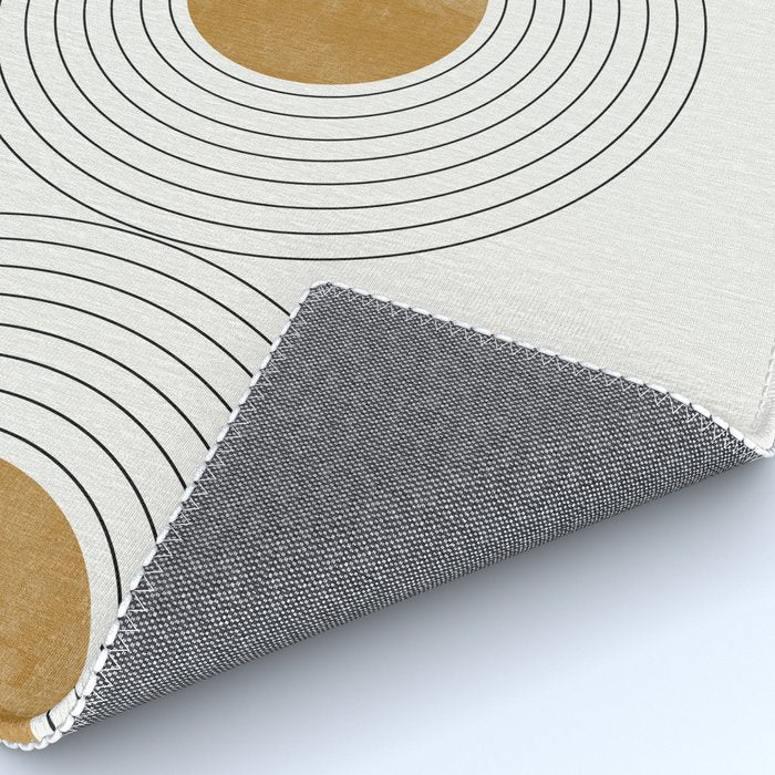Sunshine Retro Circle Sun Rug Gallery Image 4