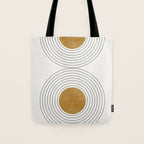 Sunshine Retro Circle Sun Tote Bag Gallery Image 1