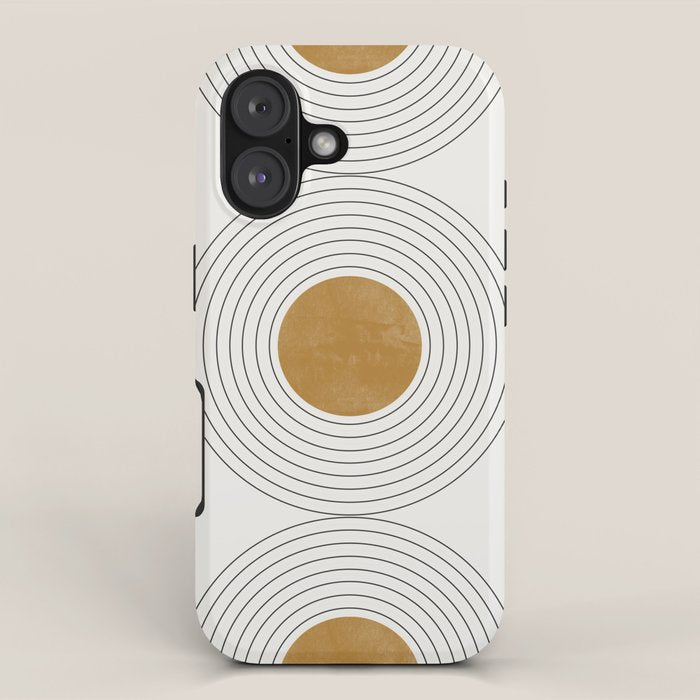 Sunshine Retro Circle Sun iPhone Case Gallery Image 1