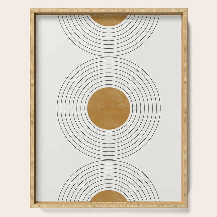 Sunshine Retro Circle Sun Serving Tray Gallery Image 1