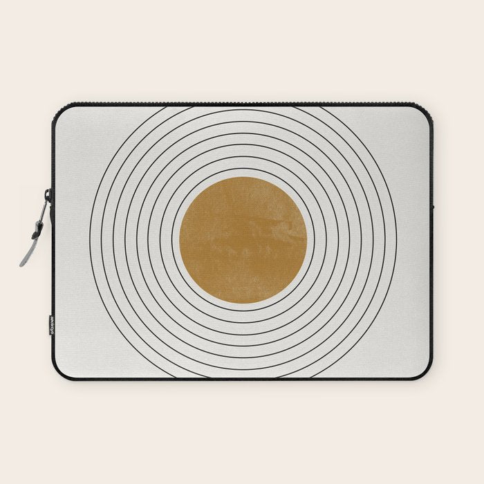 Sunshine Retro Circle Sun Laptop Sleeve Gallery Image 1