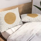 Sunshine Retro Circle Sun Pillow Sham Gallery Image 2