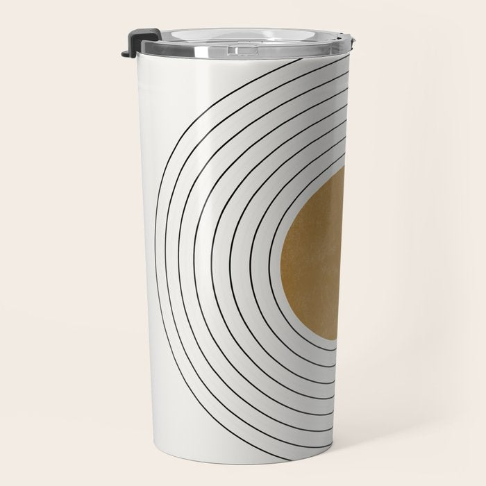 Sunshine Retro Circle Sun Travel Mug Gallery Image 3