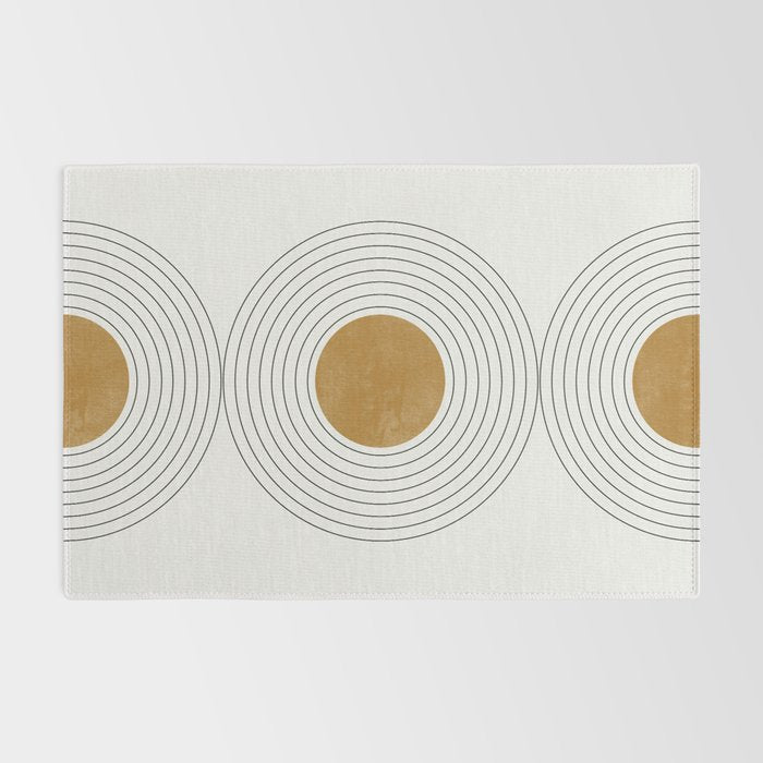 Sunshine Retro Circle Sun Rug Gallery Image 2