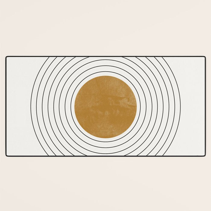 Sunshine Retro Circle Sun Desk Mat Gallery Image 3