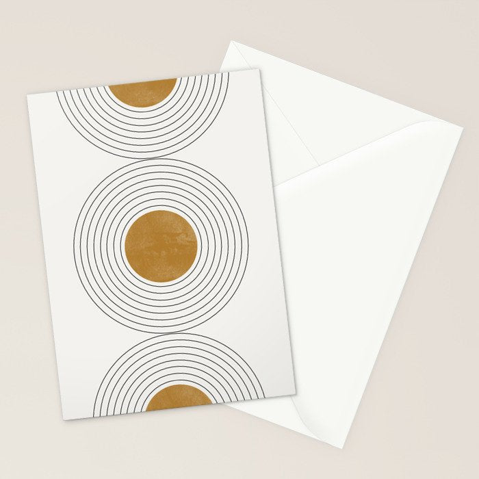 Sunshine Retro Circle Sun Stationery Card Gallery Image 2