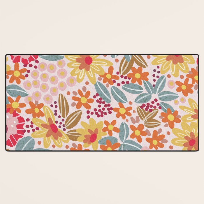 Alicia Pink Pattern Desk Mat Gallery Image 3