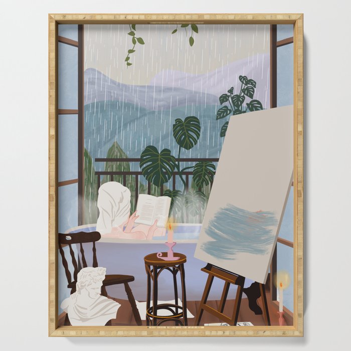 Peaceful day Serving Tray Gallery Image 1