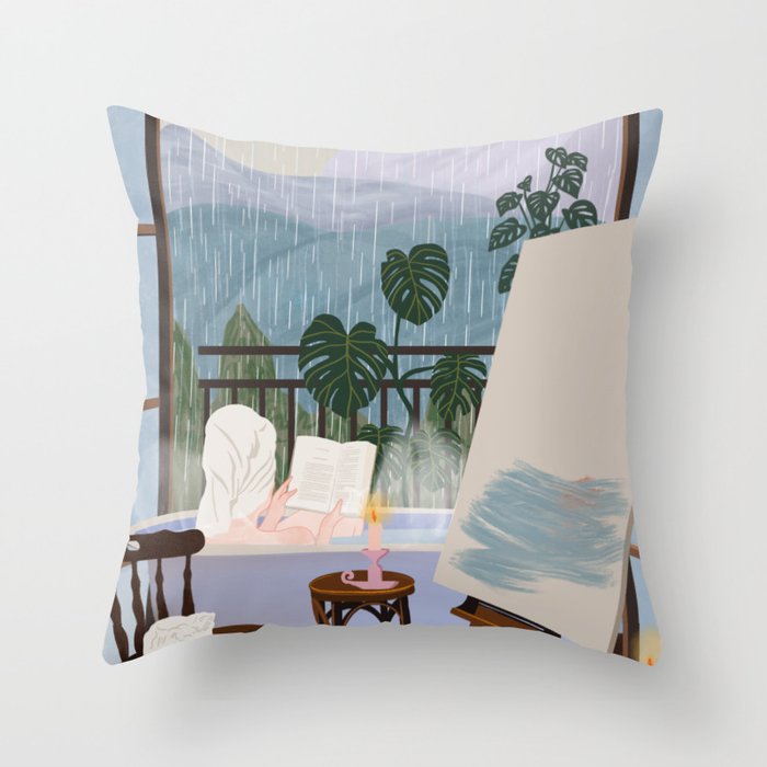 Peaceful day Throw Pillow Gallery Image 6